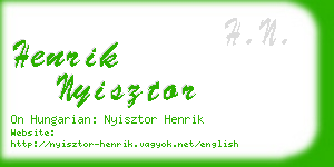 henrik nyisztor business card